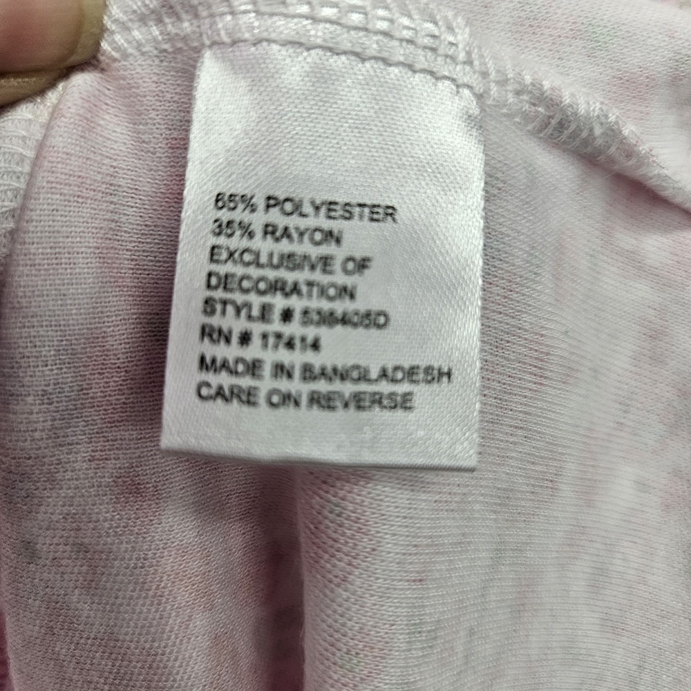 Miss Elaine Nightgown XL Pink Floral Paisley Long Cap Sleeve Lace Trim Maxi - Picture 11 of 16